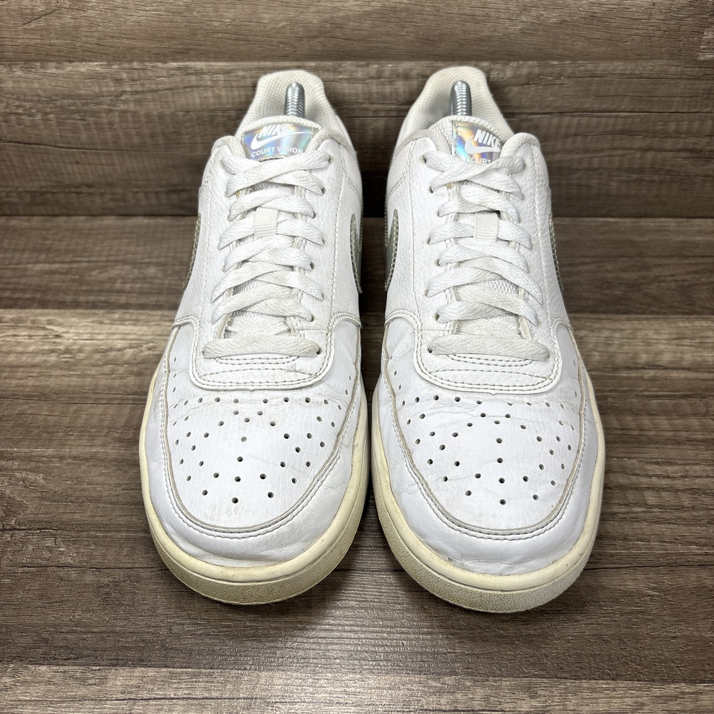 Nike Court Vision White Silver Womens US Size 10 EUR 42 CW5596-100 Sneakers - Picture 3 of 10